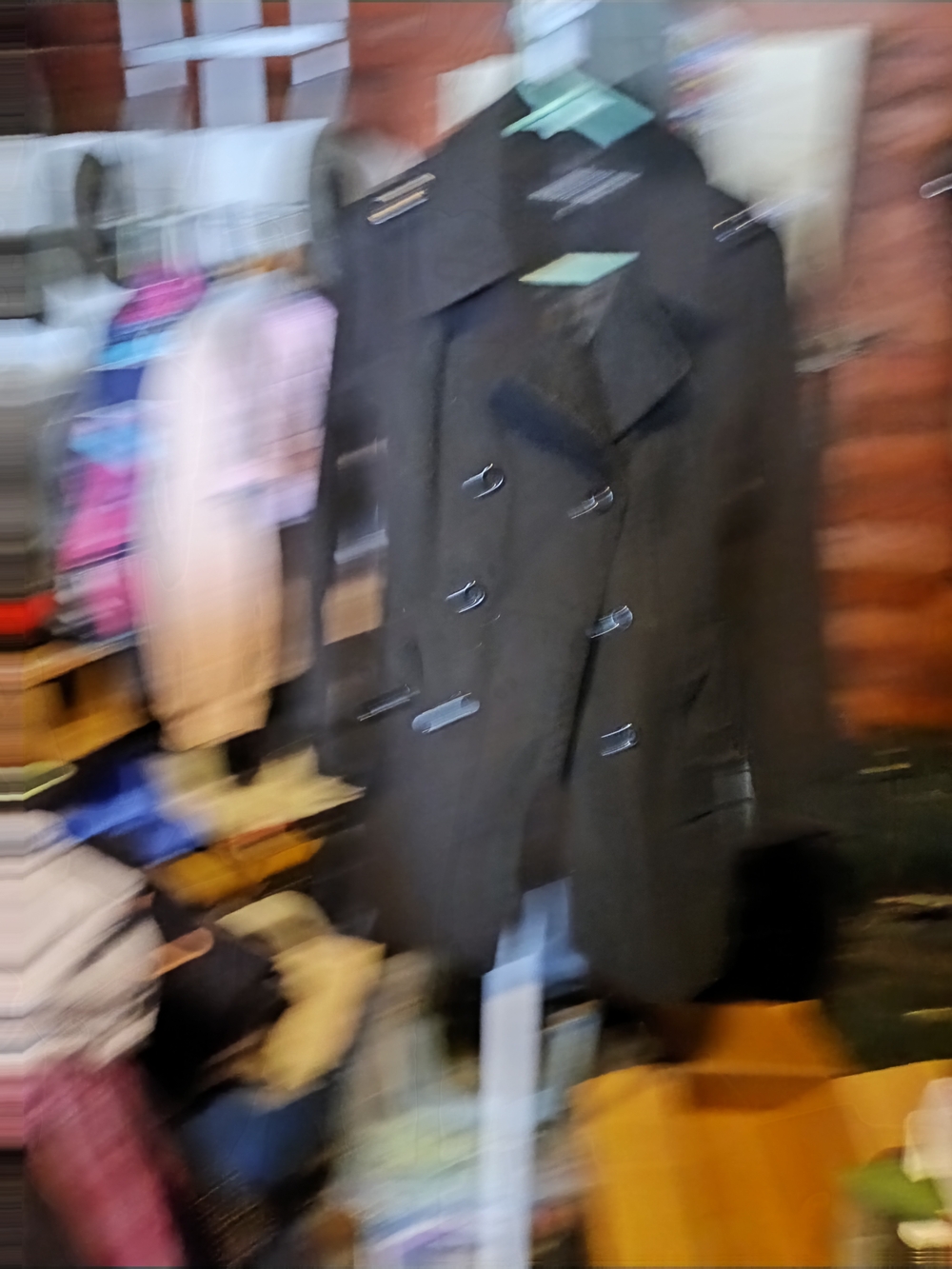 Men's Double-Breasted Black Pea Coat — Classic Urban Outerwear